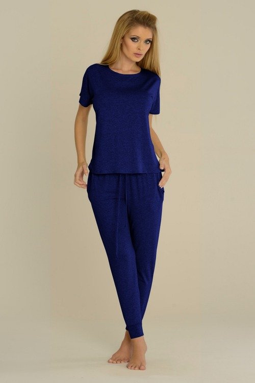 524 Paula Dámske pyžamo De Lafense - tmavomodré