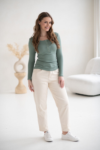 Tummy Milk&Love tehotenská a dojčiaca blúzka viskóza sage