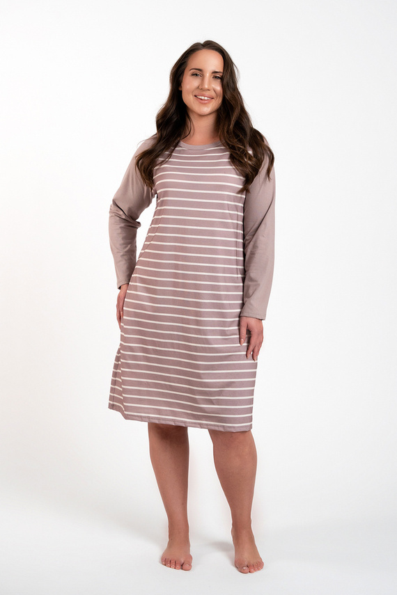 Nočná košeľa Oda Italian Fashion - cappuccino print