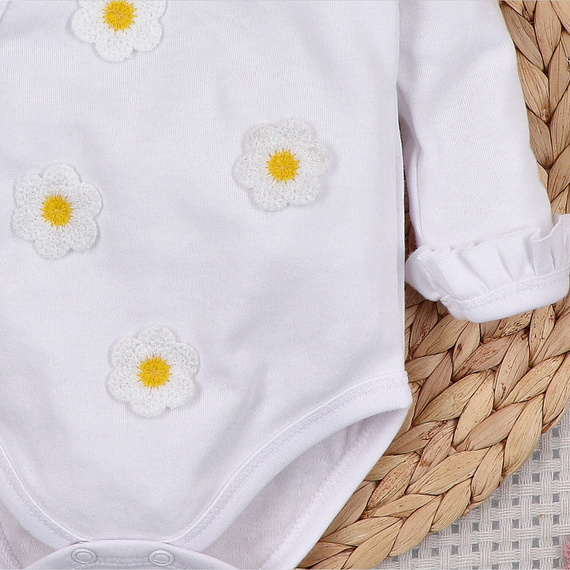 NINI Little Flowers – zavinovacie dojčenské body 100 % organická bavlna ABN-5757/BIA