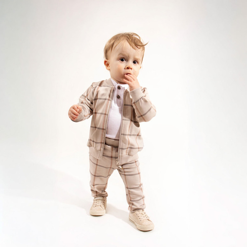 221277 Kiku Nicol detská bomber bunda kockovaná na zips
