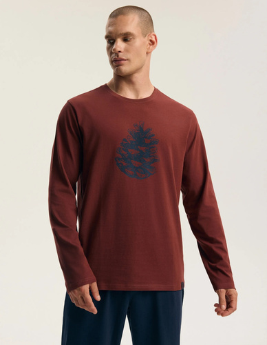 Henderson Core Fall 45494 pánska pyžama 100 % bavlna dlhá maroon