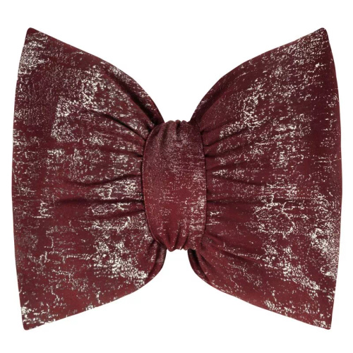 Vianočný vankúš 1 Eurofirany bordová 45x55 - zamatová mašľa