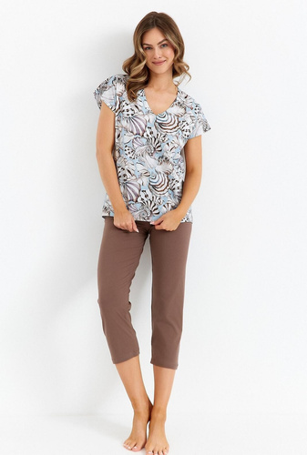 483 Cana dámske pyžamo - čokoládovo modré