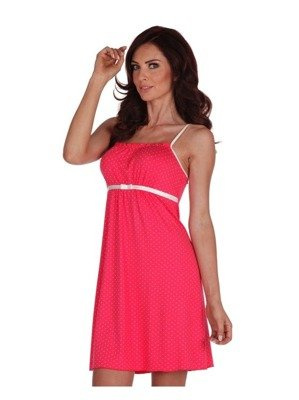 918 Dots Forex nočná košeľa bez ramienok - malinová