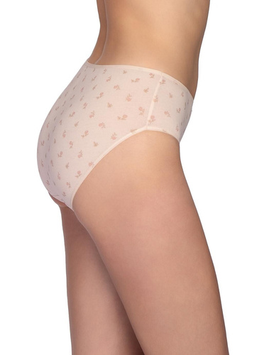 Figi L-122 BI-71 Lama Bavlnené figi bikini 3-pack Kvetinový komfort