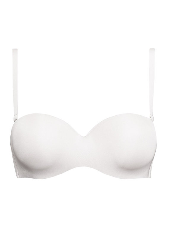 1580 Push-up podprsenka Fantastic - bandeau, mikrovlákno Sielei white