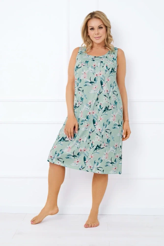 Nočná košeľa Alwea, široké ramienka Talianska móda - zelená