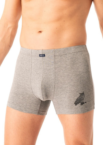 Pánske boxerky MXH 703 Key grey - bavlnené, pohodlné, v elegantnej krabičke