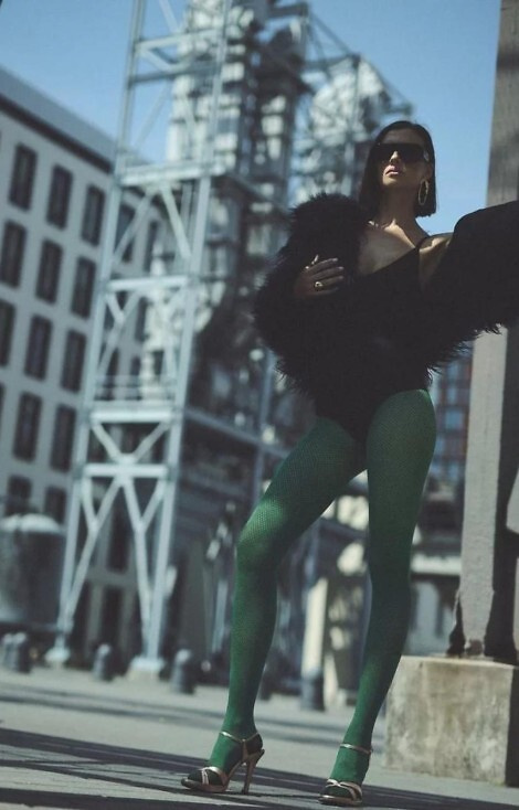 1236 Galia Pančuchy 80 den Gabriella botigla - vzorované, zamatové, 3D technológia