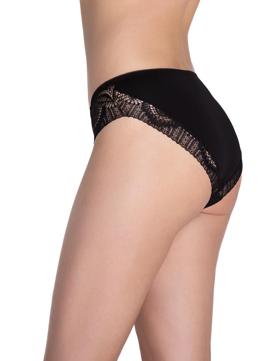 Lama L-1588 BI čierno/béžové bavlnené čipkované bikiny, balenie po 2 kusoch