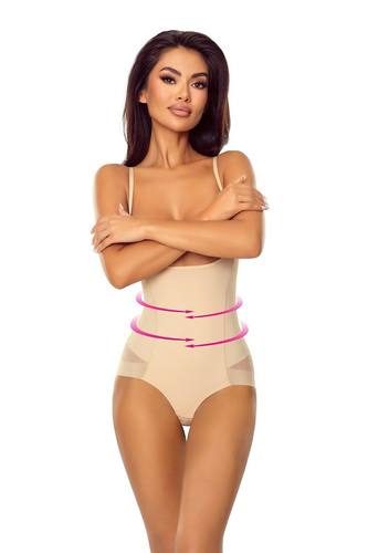 Body 7006 Ofelia Lapinee béžové zoštíhľujúce body pod prsia tvarujúce postavu