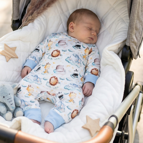 ABN-5609 Little Dreamers Nini detský župan z organickej bavlny - 100% bezpečnosť, bezniklové zapínanie, poľská výroba