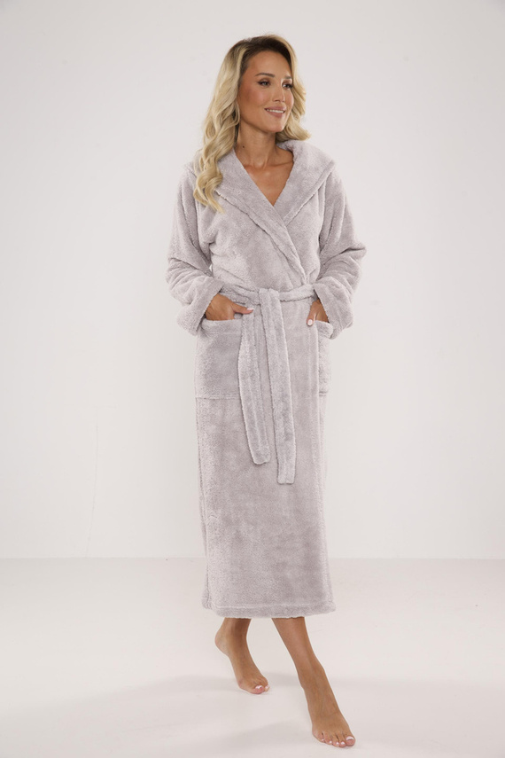 807 Dlhý dámsky župan Luna II Forex - sivý