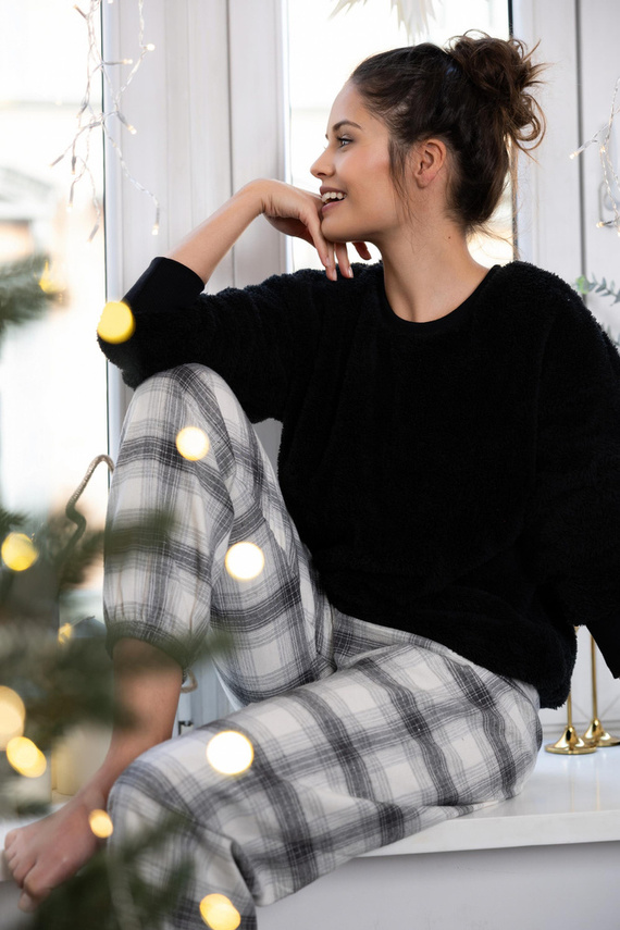 Dámske pyžamo Meredith Sensis - čierne