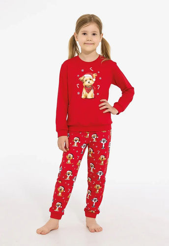 Cornette Dog 2 Christmas 594/206 Dievčenské vianočné pyžamo 100 % bavlna