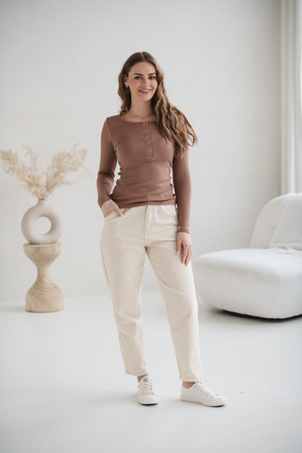 Tummy Milk&Love tehotenská a dojčiaca blúzka viskóza toffee