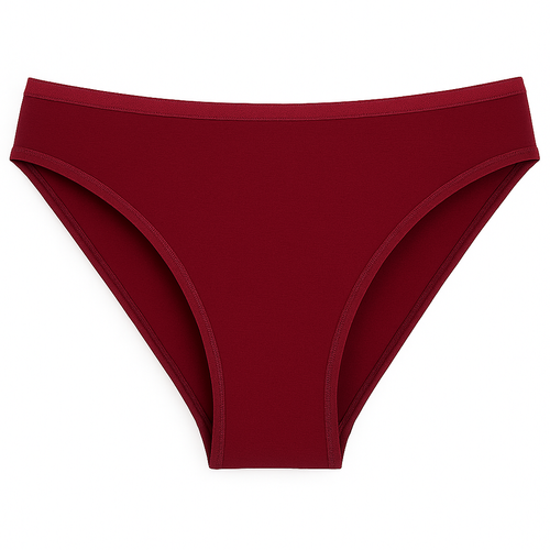 004 Limited Dámske nohavičky De Lafense - klasické, nízky strih, viskóza - bordová