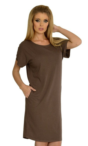 523 Paula nočná košeľa kr. rukáv - chrpa