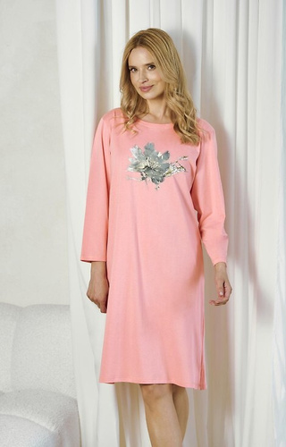 3461 Patricia Dámske tričko Taro apricot - 100% bavlna, dlhý rukáv, kimono, farebná potlač