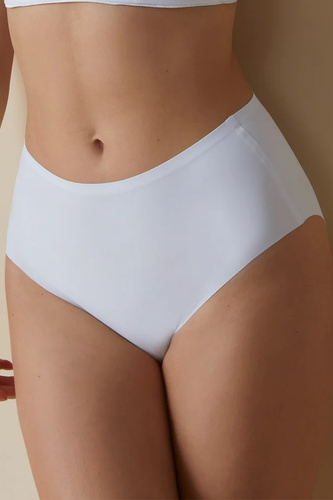 503 Dámske maxi nohavičky Braga Selene biele - vysoký strih, bez švov, tvarujúce