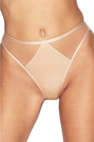 Tanga Lou S-932/2 Kinga skin/odc.béžová - hladké mikrovlákno, béžová sieťovina, komfort