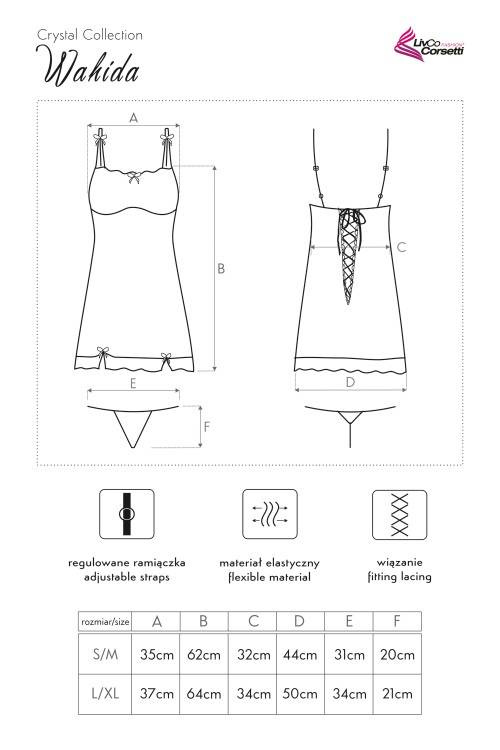 Wahida LC 90189 Súprava, košieľka a tangá LivCo Corsetti Fashion