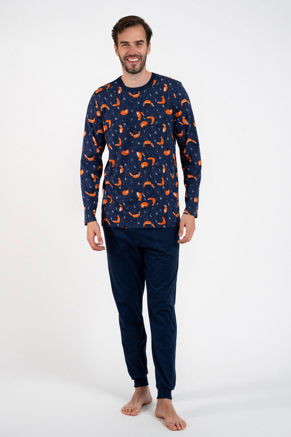Witalis Pánske pyžamo s dlhým rukávom, dlhé nohavice Talianska móda