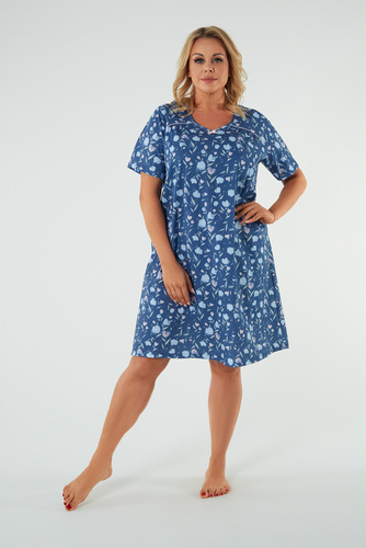 Nočná košeľa Agalia, krátky rukáv Talianska móda - potlač