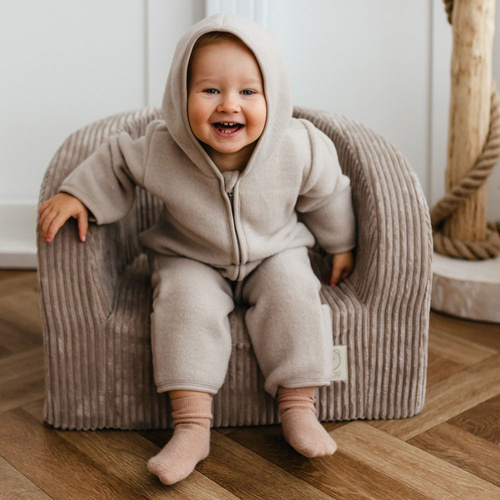 Detský overal z merino vlny Eevi - béžový, mäkký a priedušný