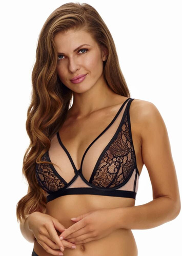 2457 Mäkká podprsenka Lupoline bralette - čierna