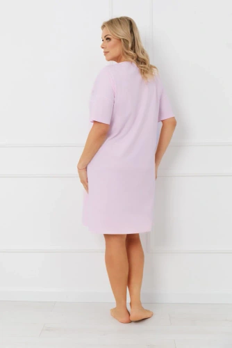 Dámska nočná košeľa ERULA Italian Fashion cotton jersey short sleeve - ružová