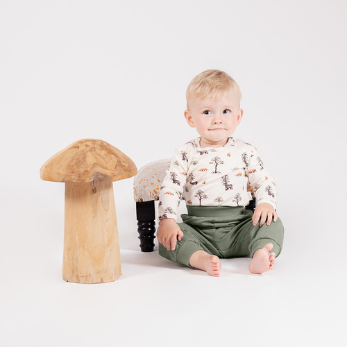 218138 Detská blúzka Yogi Bear Nicol - bavlna, dlhý rukáv, lesný vzor