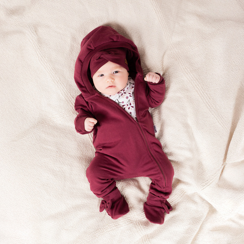 217267 Tepláky Alisa Nicol - bordové s mašľou