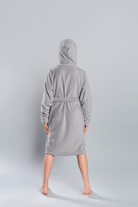 Mimas Pánsky župan s kapucňou Italian Fashion - sivý