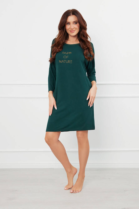 Natura 3/4 nočná košeľa Italian Fashion - zelená