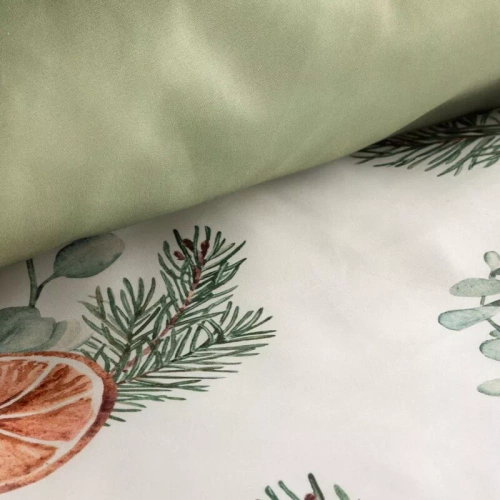 Vianočné obliečky Orange Eurofirany biele mikrofibra so zipsom