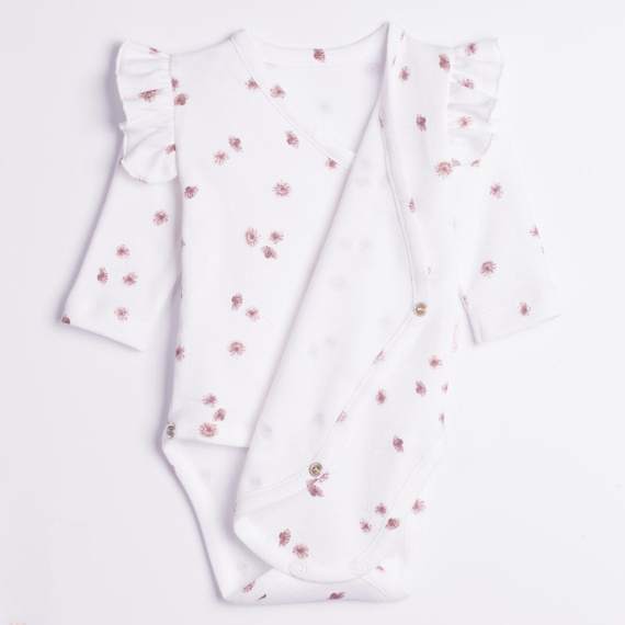 Nicol Hania 226094 body zavinovacie s dlhým rukávom kvetinové krémové
