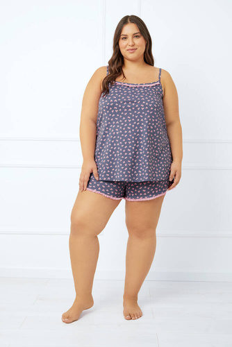 Tiana Dámske pyžamo s úzkymi pásikmi, šortky Italian Fashion - potlač