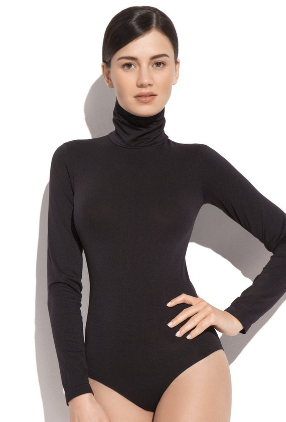Gatta Body 5577 dámske bezšvové body s rolákom a dlhým rukávom