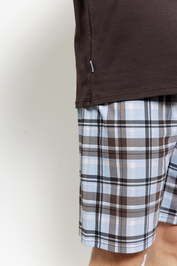 Taro 3578 Marcello pánske pyžamo bavlna hnedé