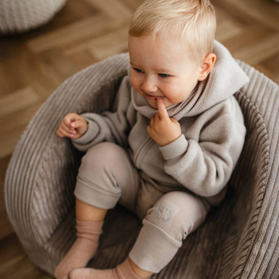 Detská bunda Eevi z merino vlny - béžová, priedušná a mäkká