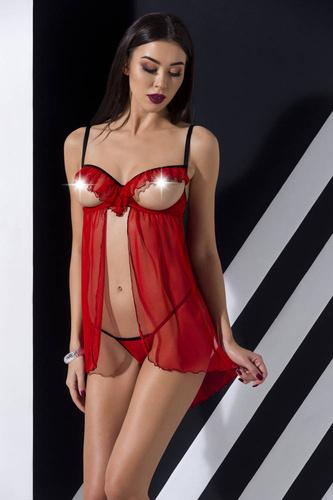 Dámska košieľka Cherry Chemise Passion black