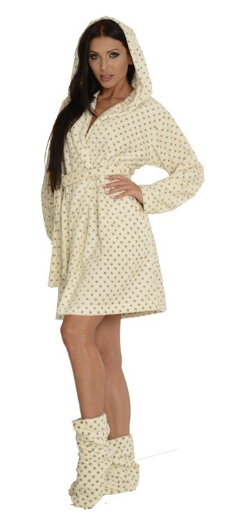 546 Melanie Dámsky krátky župan Forex - ecru