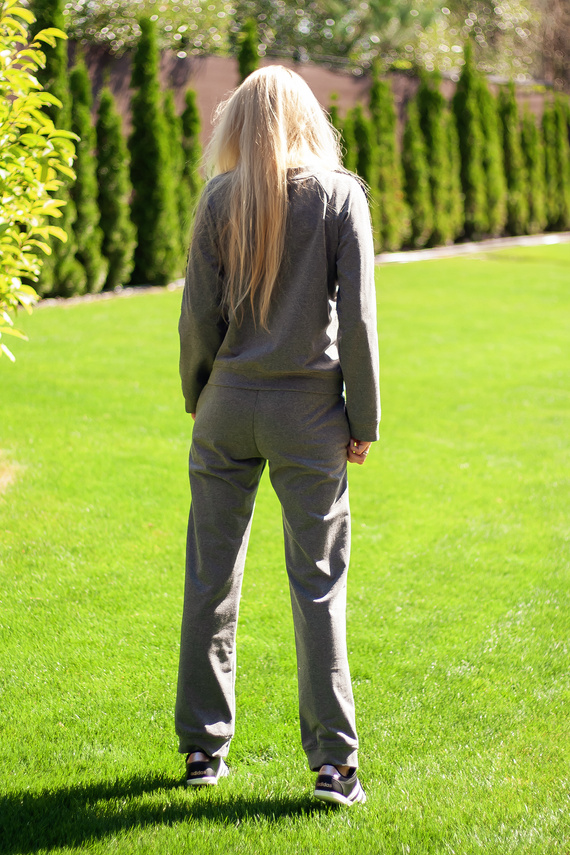 Antao dámska tepláková súprava Mirale, bavlna s elastanom, poľská výroba - sivá