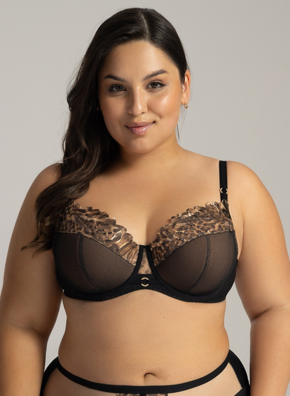 2143 Polovystužená maxi podprsenka Ava - čierna