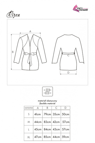 Rizen LC 90071 Dámsky župan LivCo Corsetti