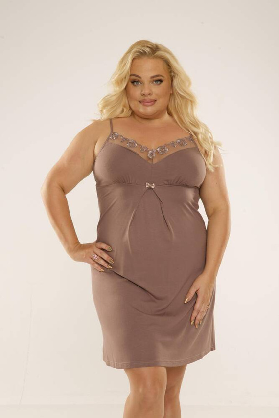 995 Nočná košeľa Chantal - Mocca