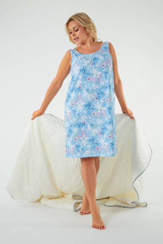 Nočná košeľa Kaweri so širokými ramienkami Talianska móda - potlač