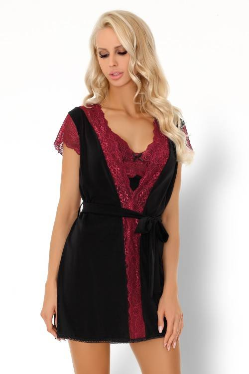 Kumiko LC 90428 Ružový dámsky župan Rosses Collection LivCo Corsetti